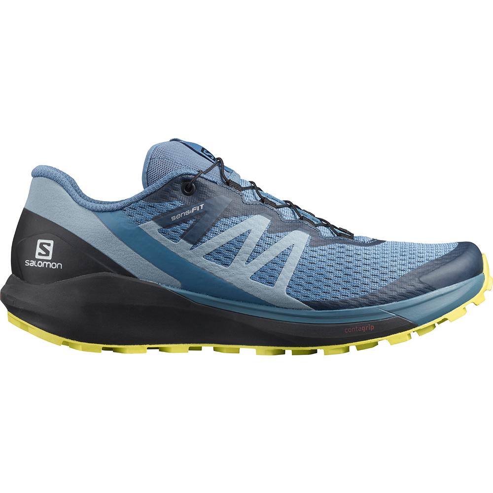 Chaussure Running Route Salomon Homme Bleu - Salomon SENSE RIDE 4 - France (9617-MKPLD)